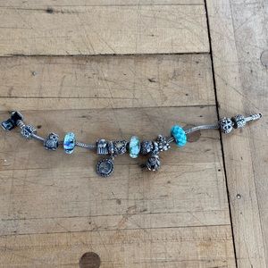 Pandora bracelet with charms